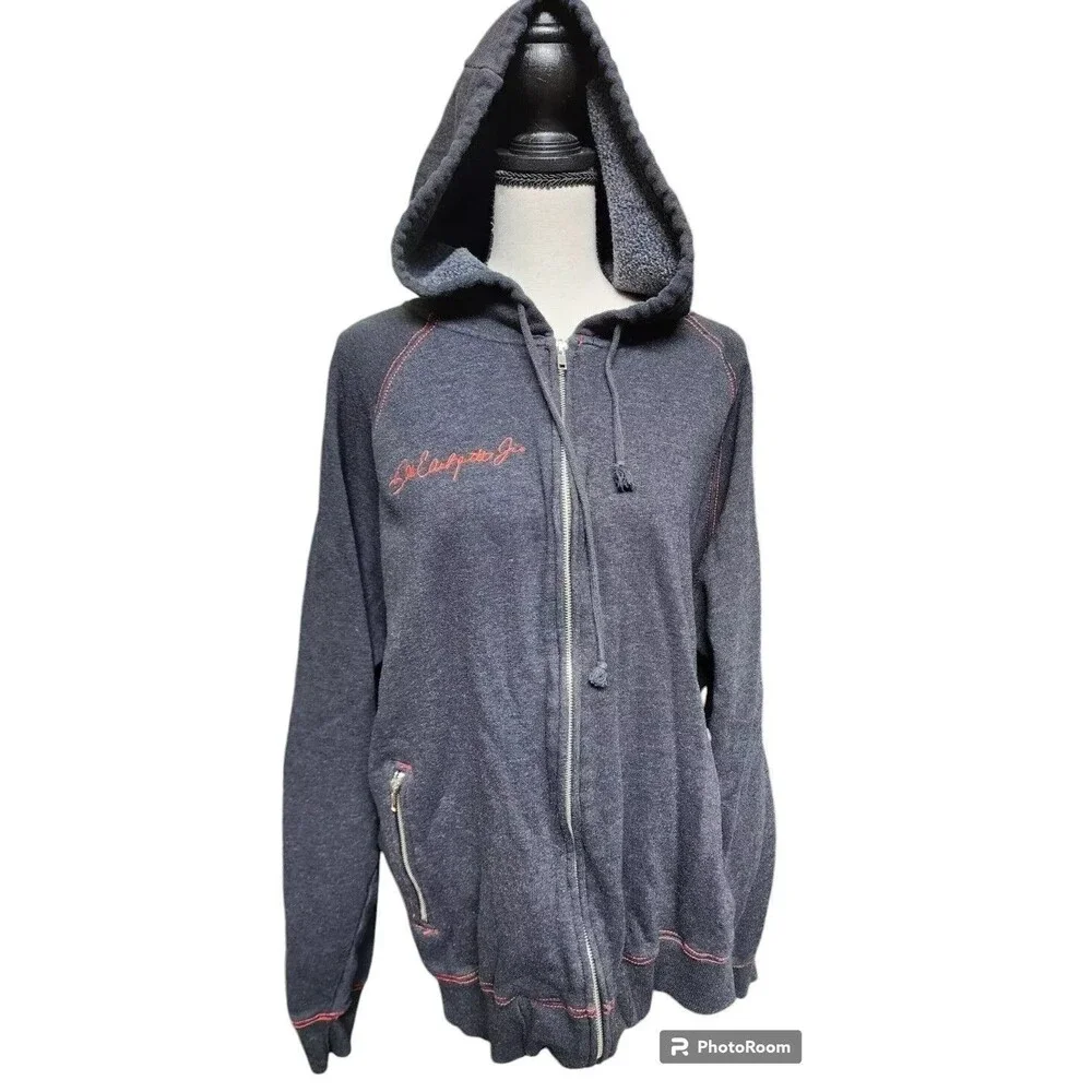 Dale Earnhardt Jr Gray Hoodie XL Embroidered Full Zip 88 Nascar Over The Wall - Picture 2 of 11